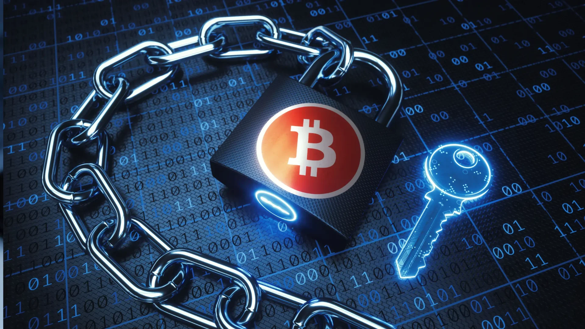 Bitcoin secured by chain and key